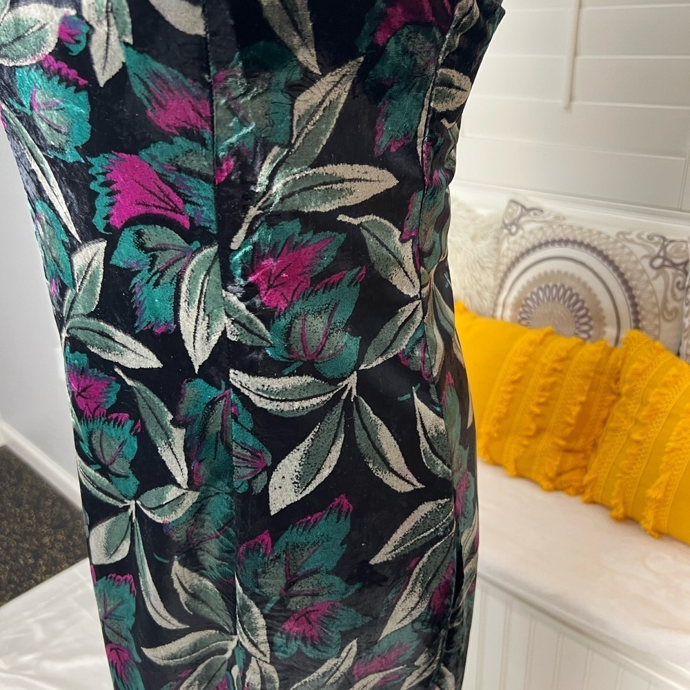 Vintage Betty & Sheila Burnout Velvet Floral Cocktail Dress 80s 90s Y2K Party - Picture 16 of 17
